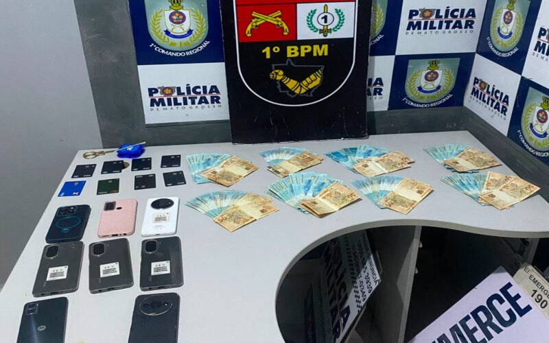 Polícia Militar localiza mala com R$ 8 mil e prende suspeito por golpes na internet 